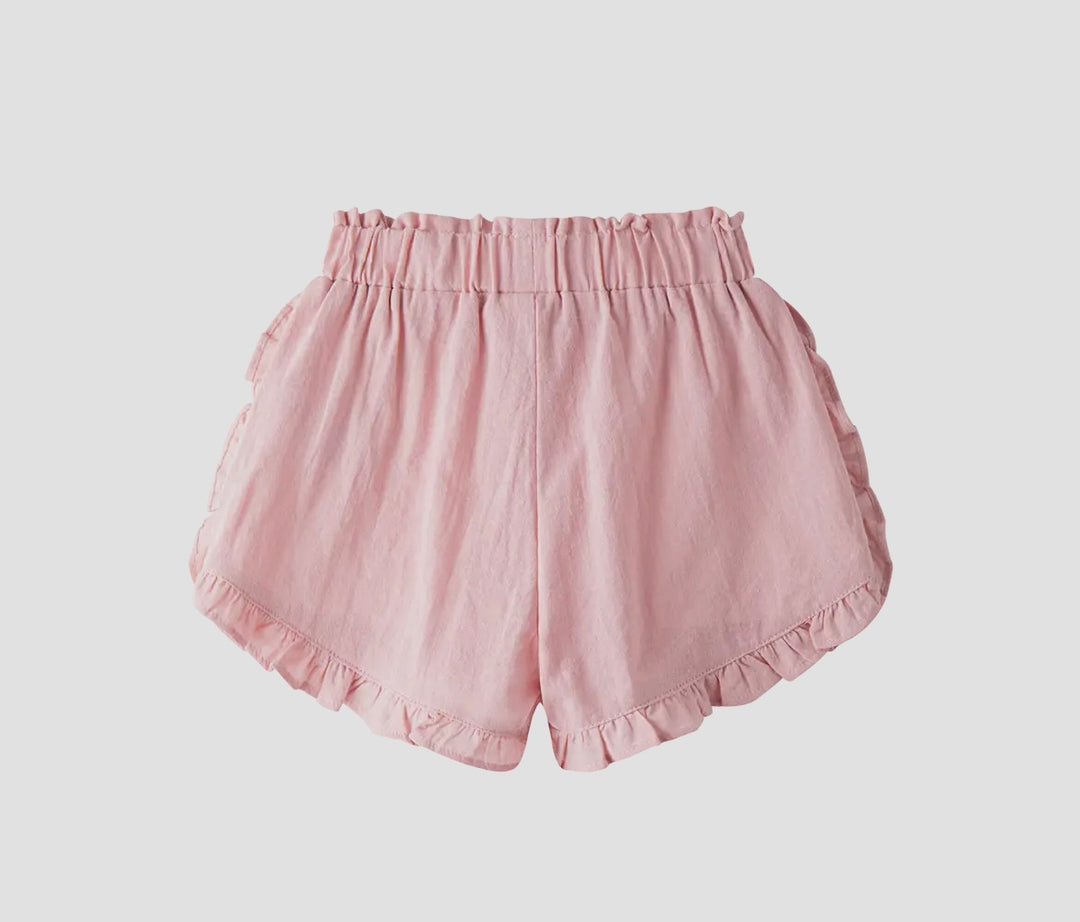 Pink Flower Detail Shorts