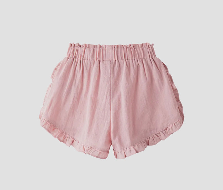 Pink Flower Detail Shorts