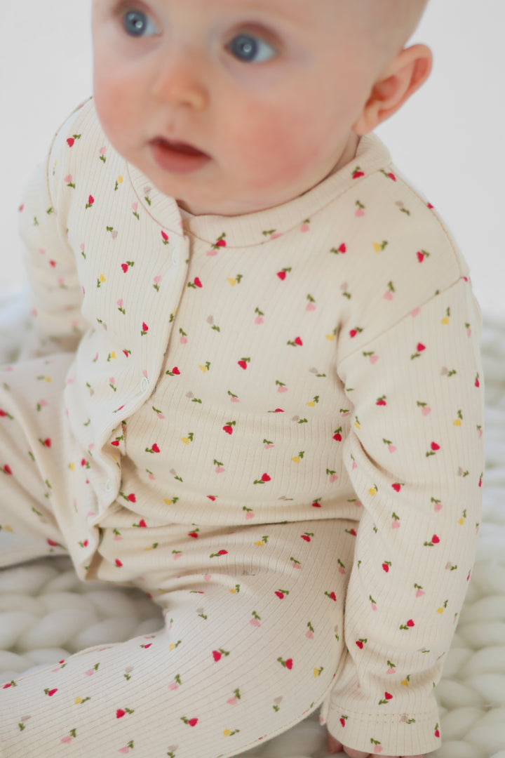 100% Cotton Tulip Ribbed Baby Grow