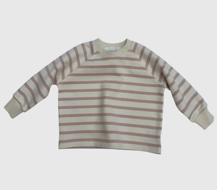 Dusty pink stripe sweatshirt