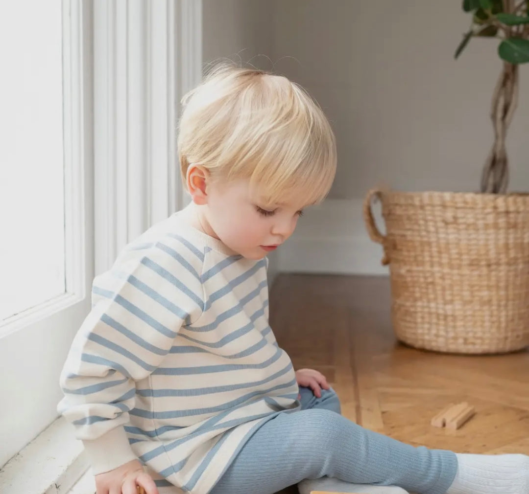 Cornflower stripe sweatshirt