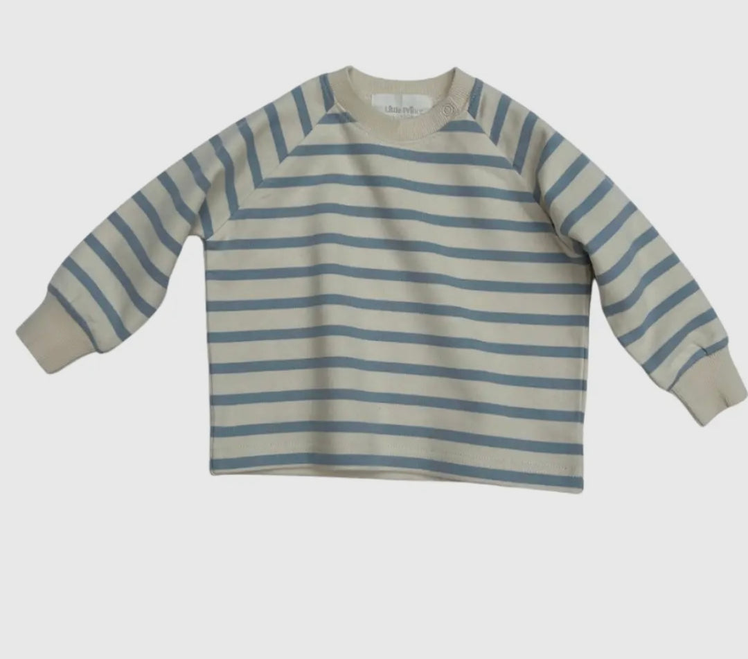 Cornflower stripe sweatshirt
