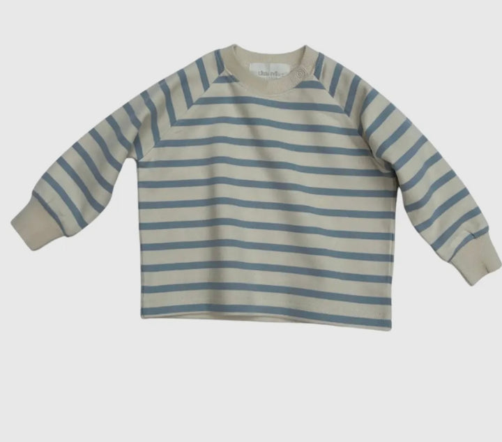 Cornflower stripe sweatshirt