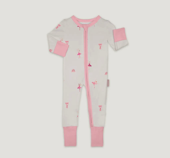 Tiny Twirls Bamboo Sleepsuit