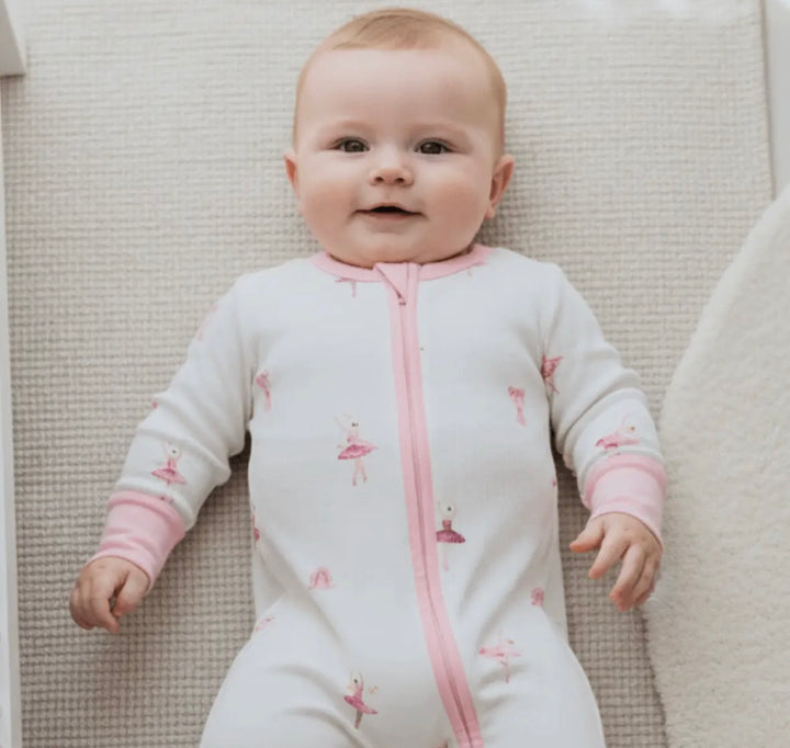 Tiny Twirls Bamboo Sleepsuit