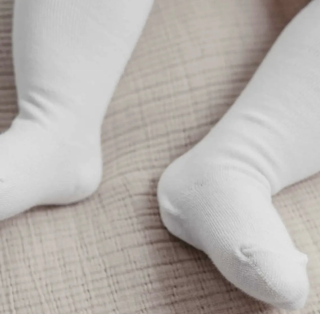 100% Cotton Classic White Tights