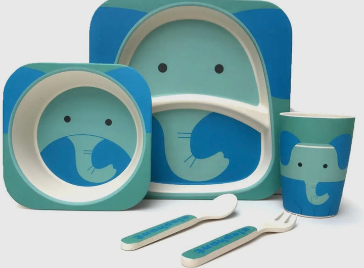 5 Piece Bamboo Dinner Set