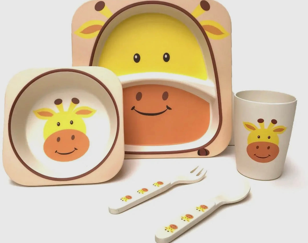 5 Piece Bamboo Dinner Set