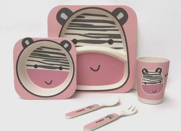 5 Piece Bamboo Dinner Set
