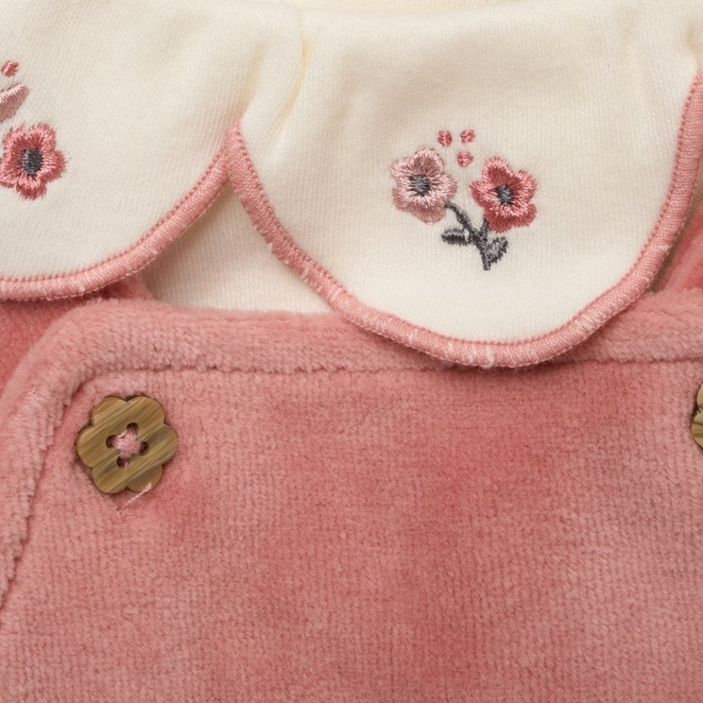 Velour Dungaree & Bodysuit