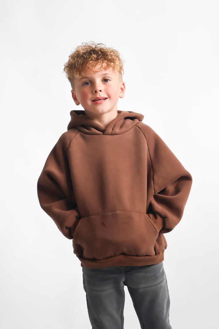 Fleece Brown Hoodie