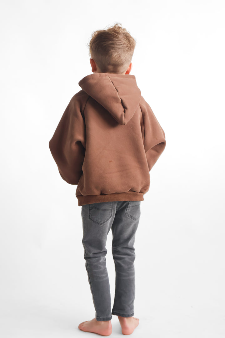 Fleece Brown Hoodie