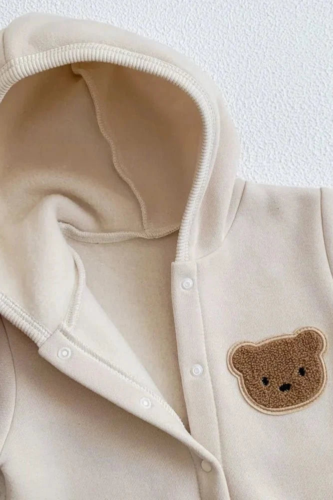 Bear Knitted Hooded Pram Suit