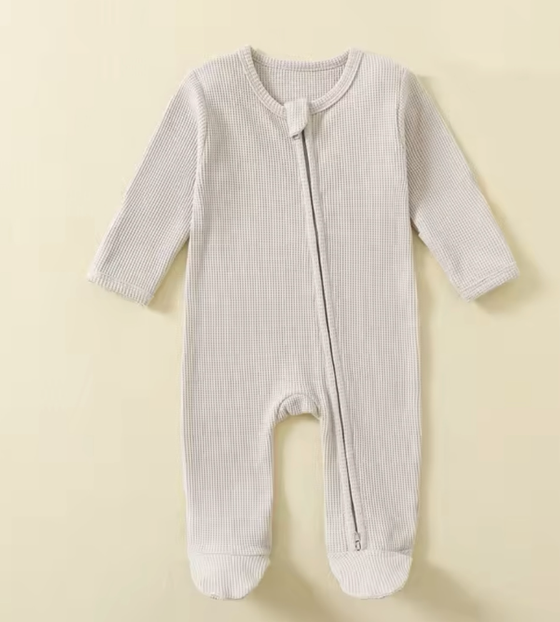 Waffle Zip baby grow