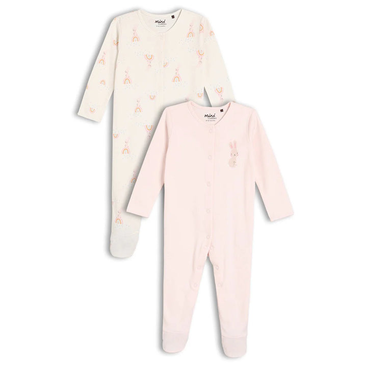 Rainbow 2 Pack Sleepsuits