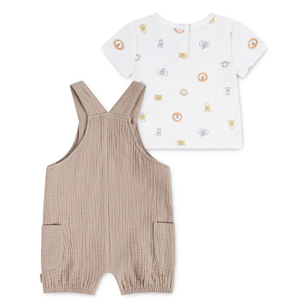Lion Summer Dungaree Set