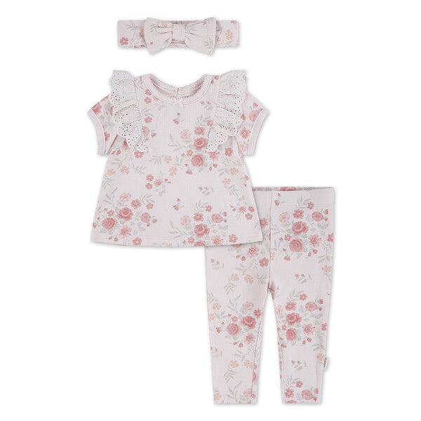 Pink Floral Girls 3 piece set